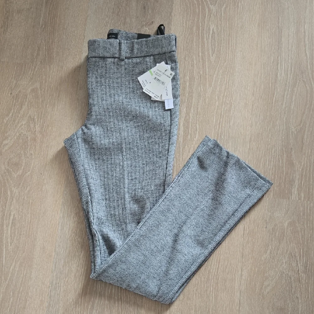 Gray Ribbed Pants - Picture 1 of 2
